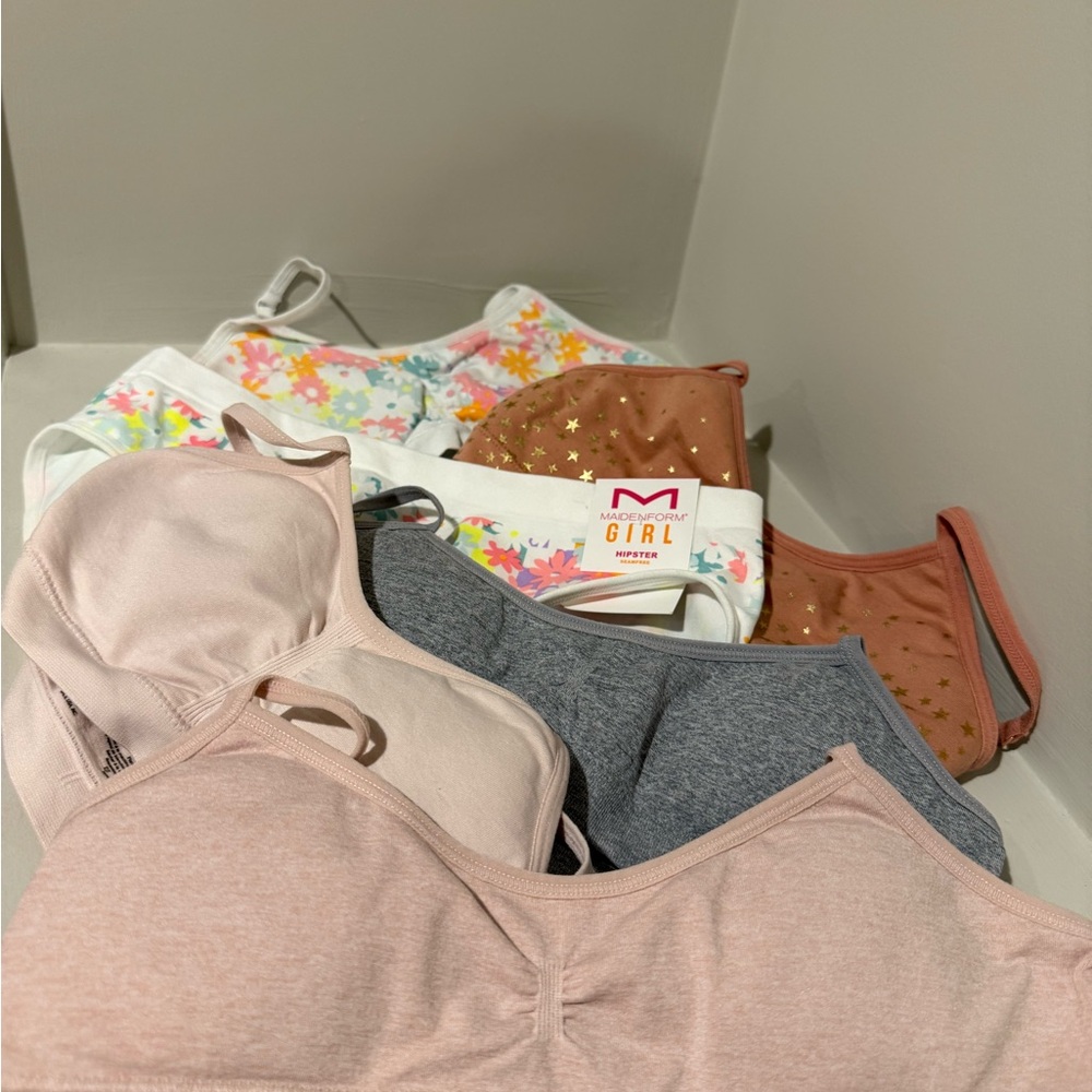 Girls Intimates Set - Patterns, Pink & Gray